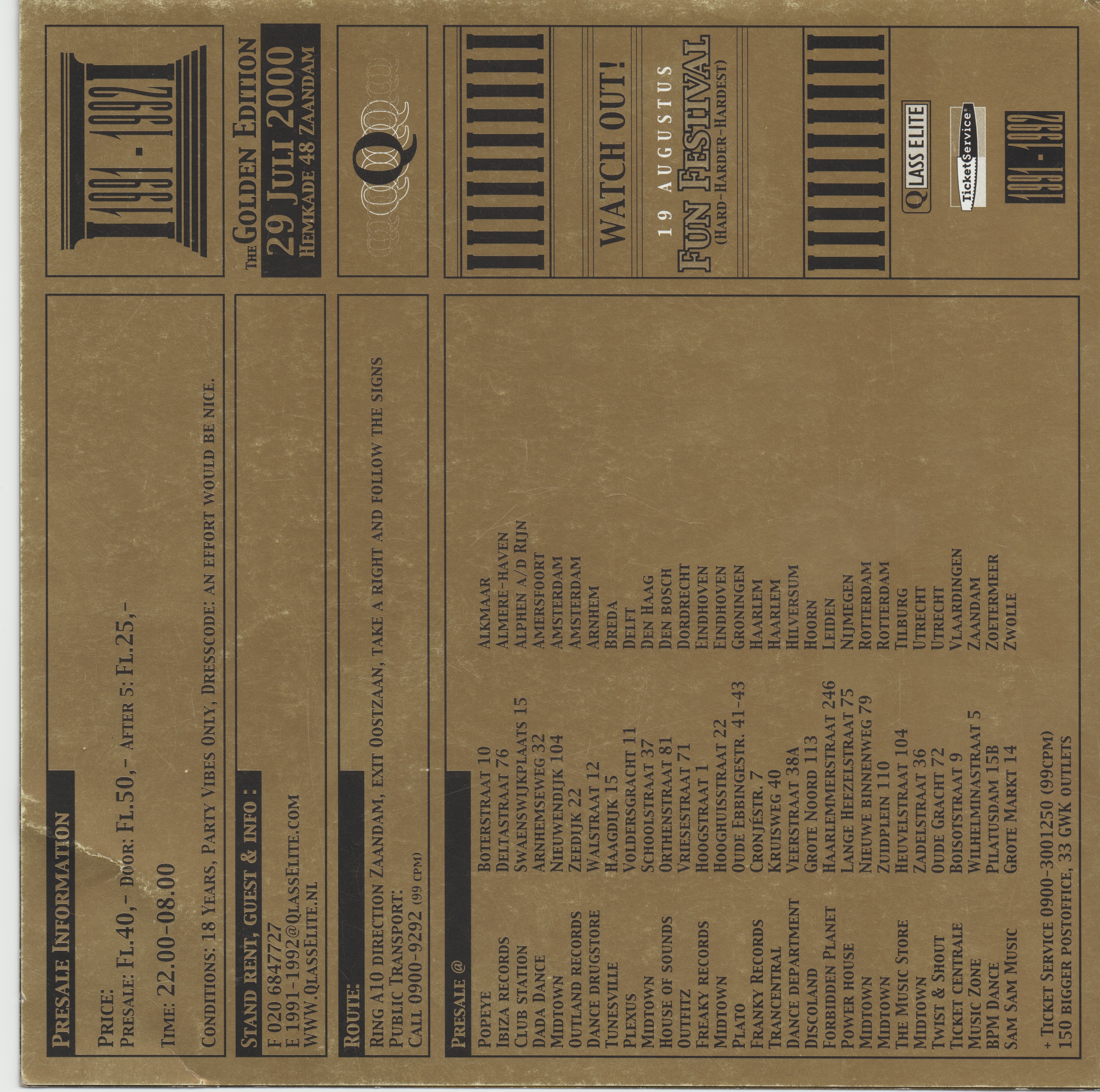 ’91-’92 – The Golden Edition – 29 Jul 2000 – Back