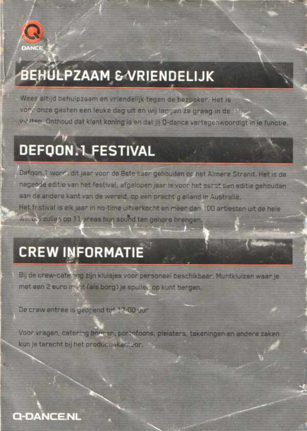 Defqon.1 (12-Jun-2010) – Crew Booklet – 5