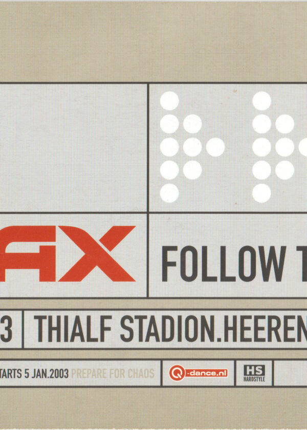 Qlimax 12-Apr-2003 – Follow the leader – Front